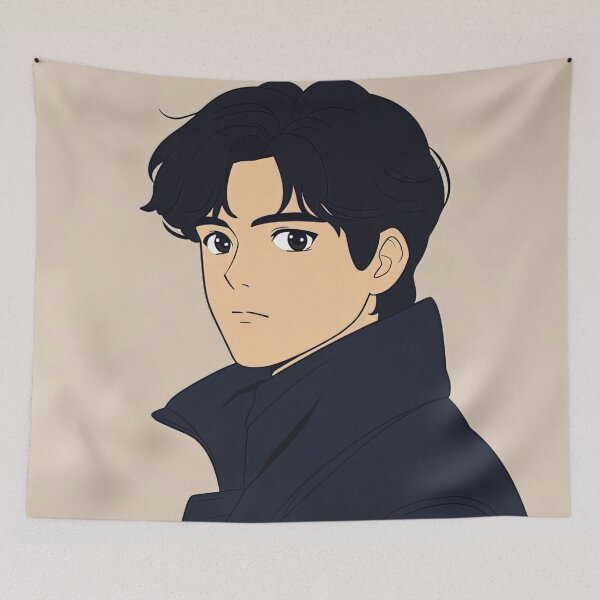 Item preview, French man, portrait | Anime style designed and sold by ComicsFactory.