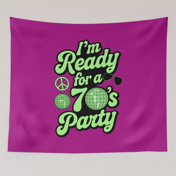 Item preview, Estoy listo para una fiesta de los años 70. Cita retro designed and sold by TheArtOfPat.