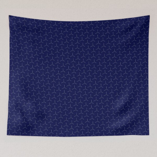 Item preview, Japanese Hash Stripe Lines Symbol Pattern Blue designed and sold by EvergreenMotifs.