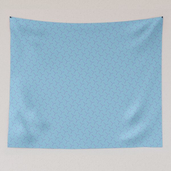 Item preview, Japanese Hash Stripe Lines Symbol Pattern Blue designed and sold by EvergreenMotifs.