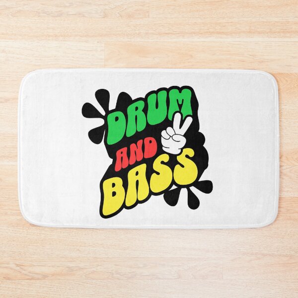 Item preview, DRUM AND BASS  - Retro Peace Fingers (black/red/green)  designed and sold by Discothreadz.