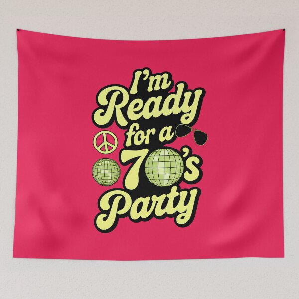 Item preview, Estoy listo para una fiesta de los años 70. Cita retro designed and sold by TheArtOfPat.