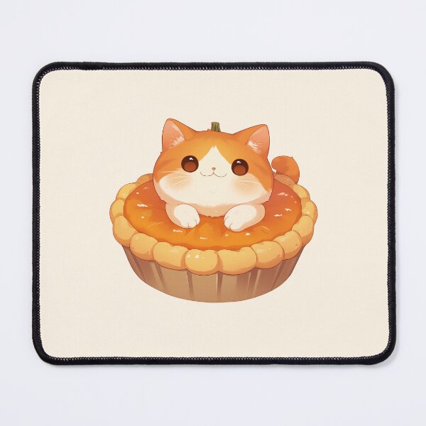 Item preview, Cute Cat and Pumpkin Pie designed and sold by NikoNekoDesigns.