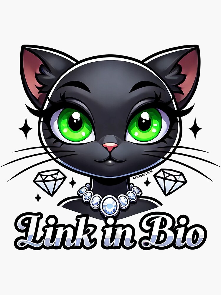 Thumbnail 3 of 3, Sticker, Link in Bio designed and sold by zeeteezofficial.