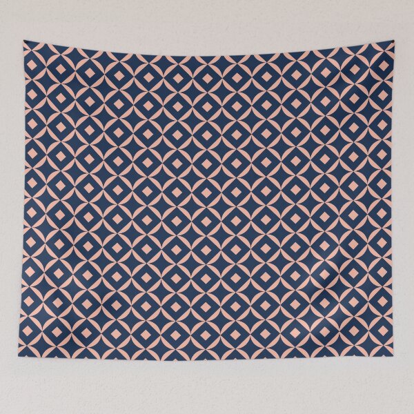 Item preview, Pink and Navy Blue Geometric Shapes designed and sold by dottiedigitals.