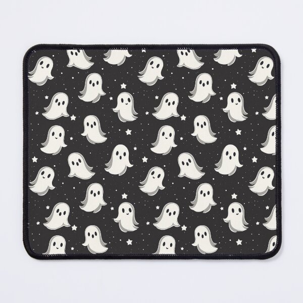 Item preview, Seamless Pattern of Spooky Season: Cute Spooky Ghost Ink Drawing, Black Color, Simple Modern Design designed and sold by · GAMING SOUL ·.