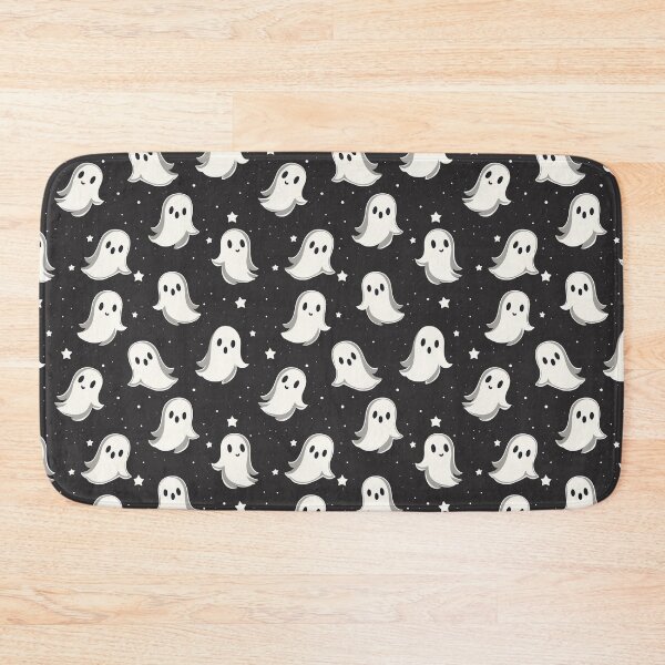 Item preview, Seamless Pattern of Spooky Season: Cute Spooky Ghost Ink Drawing, Black Color, Simple Modern Design designed and sold by · GAMING SOUL ·.