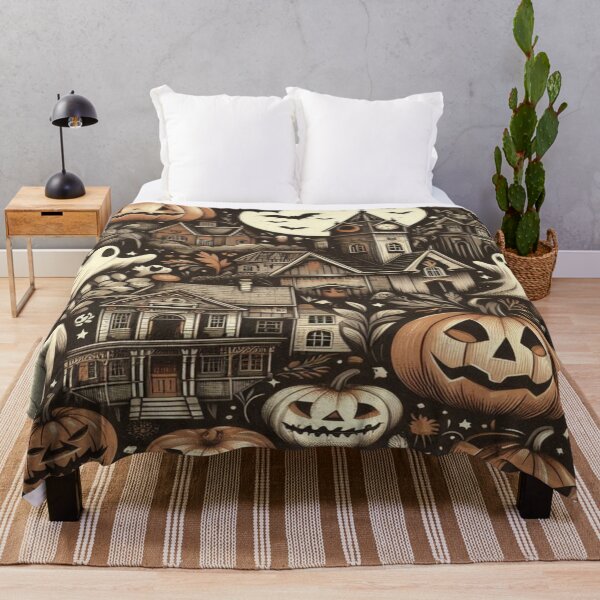 Item preview, Haunted Halloween Village Scene designed and sold by ChainsArt.