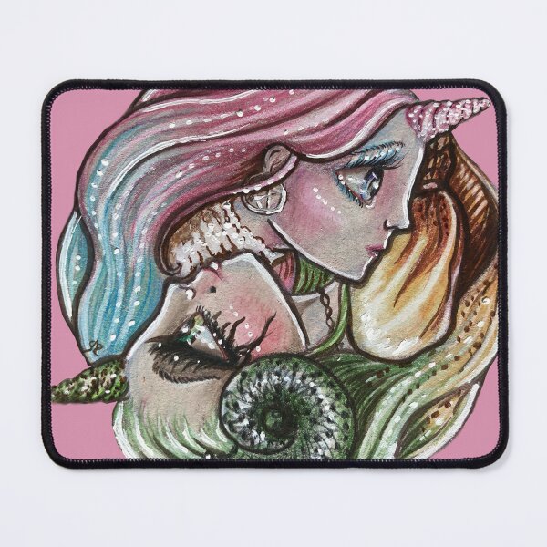 Item preview, Good pink unicorn witch and bad green horned witch designed and sold by SaskiaFranken.
