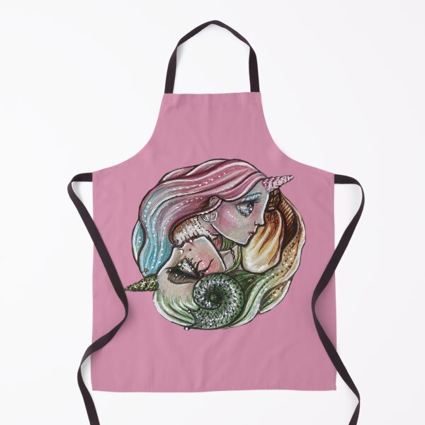 Item preview, Good pink unicorn witch and bad green horned witch designed and sold by SaskiaFranken.