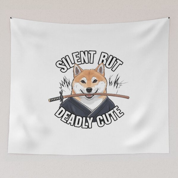 Item preview, Ninja Shiba Inu Cartoon - Silent but Deadly Cute designed and sold by MARKm2002m.
