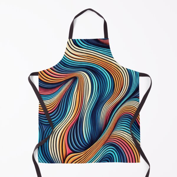 Item preview, Colorful waves,illusion line art, curves, abstract pattern designed and sold by Yas_oma.