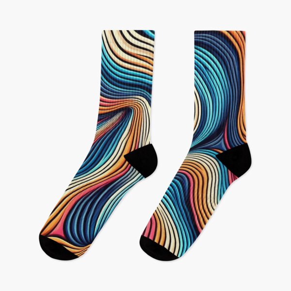Item preview, Colorful waves,illusion line art, curves, abstract pattern designed and sold by Yas_oma.