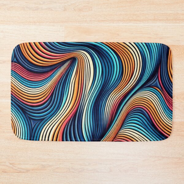 Item preview, Colorful waves,illusion line art, curves, abstract pattern designed and sold by Yas_oma.