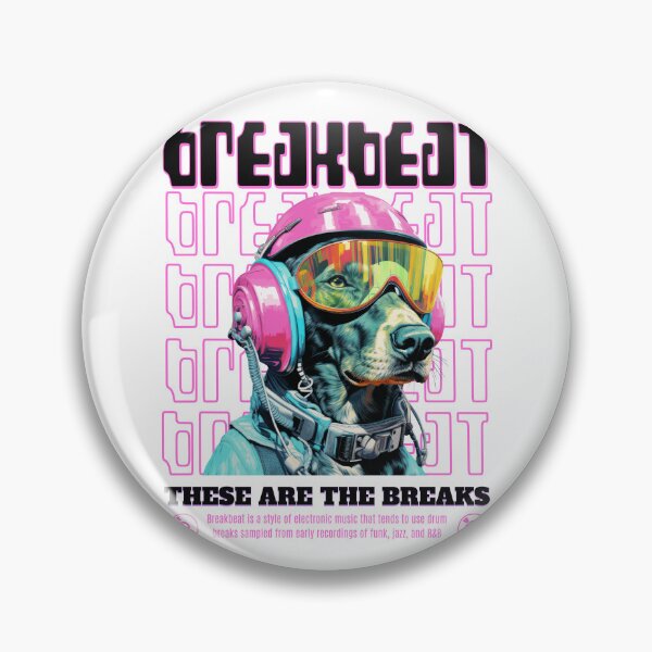 Artikelvorschau, BREAKBEAT - Kopfhörerhund (schwarz) entworfen und verkauft von Discothreadz.
