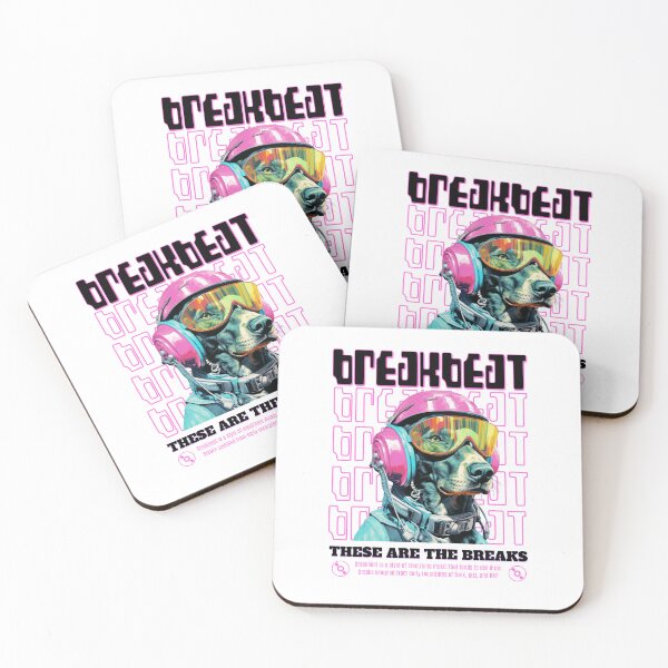 Artikelvorschau, BREAKBEAT - Kopfhörerhund (schwarz) entworfen und verkauft von Discothreadz.