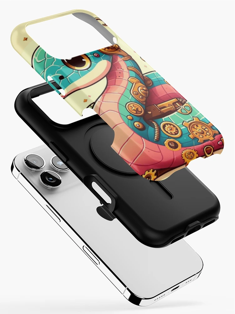 Thumbnail 2 of 4, iPhone Case, Steampunk Bismarck Ringed Python designed and sold by Sillytoe.