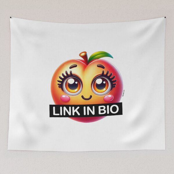 Item preview, Link in Bio Peach designed and sold by zeeteezofficial.