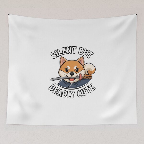 Item preview, Ninja Shiba Inu Cartoon - Silent but Deadly Cute designed and sold by MARKm2002m.
