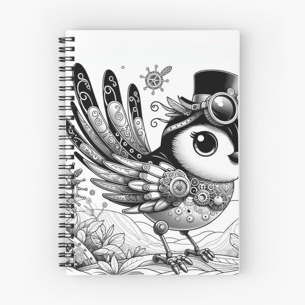 Item preview, Steampunk Black and White Warbler designed and sold by Sillytoe.