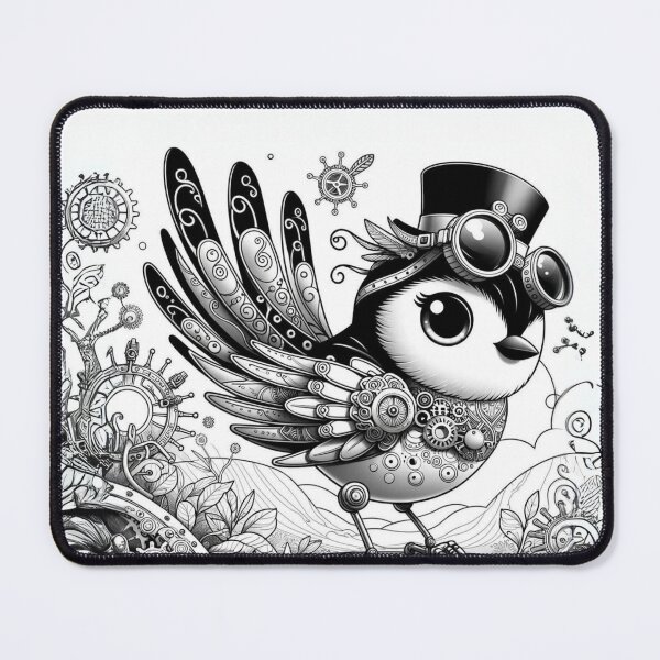 Item preview, Steampunk Black and White Warbler designed and sold by Sillytoe.