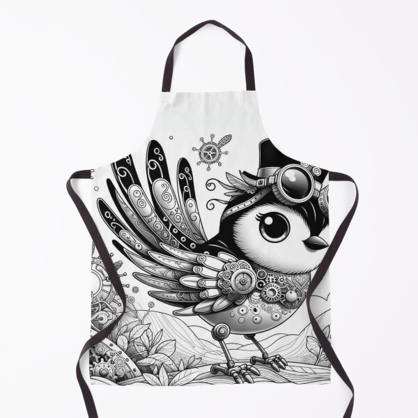 Item preview, Steampunk Black and White Warbler designed and sold by Sillytoe.