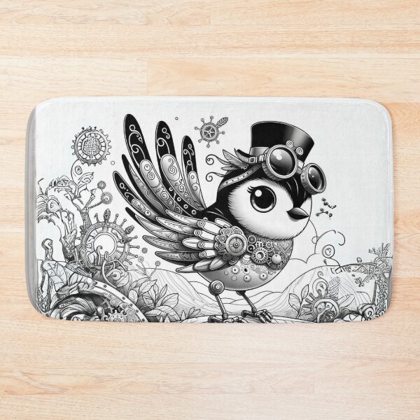 Item preview, Steampunk Black and White Warbler designed and sold by Sillytoe.