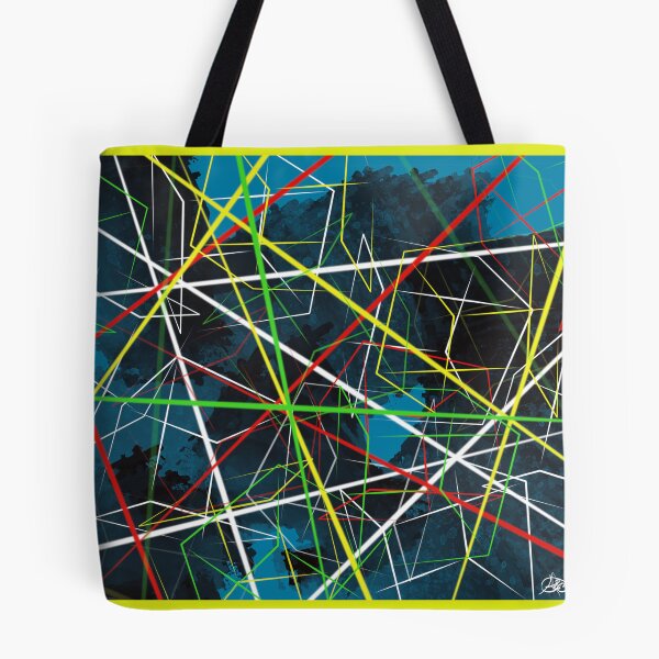 Item preview, Electric Abstract BLUE with Yellow Trim designed and sold by AECmedia.