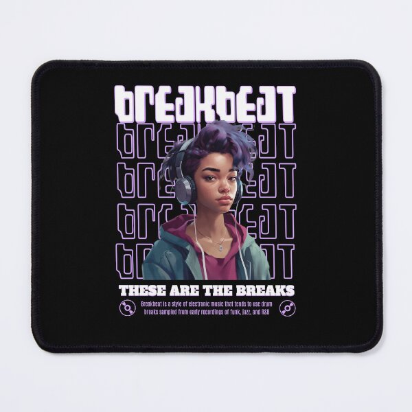 Item preview, BREAKBEAT - Headphone Girl (white) designed and sold by Discothreadz.