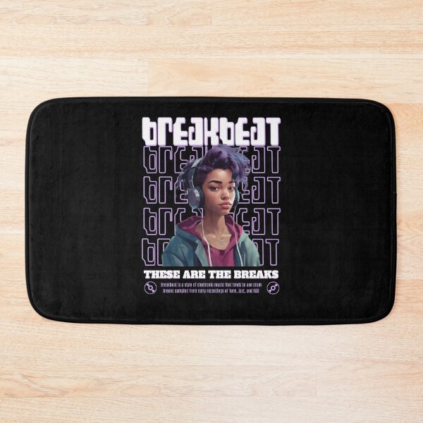 Item preview, BREAKBEAT  - Headphone Girl (white)  designed and sold by Discothreadz.