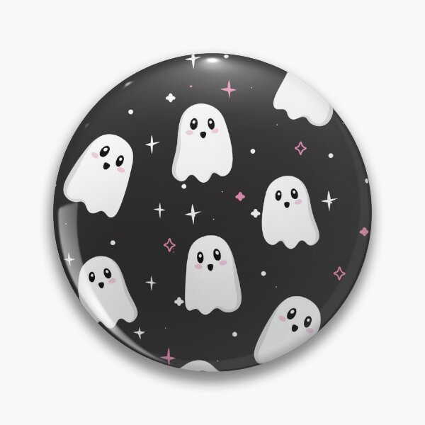 Item preview, White, black and pink pattern of cute ghost kawaii spooky and adorable minimalism fashion outfit designed and sold by · GAMING SOUL ·.