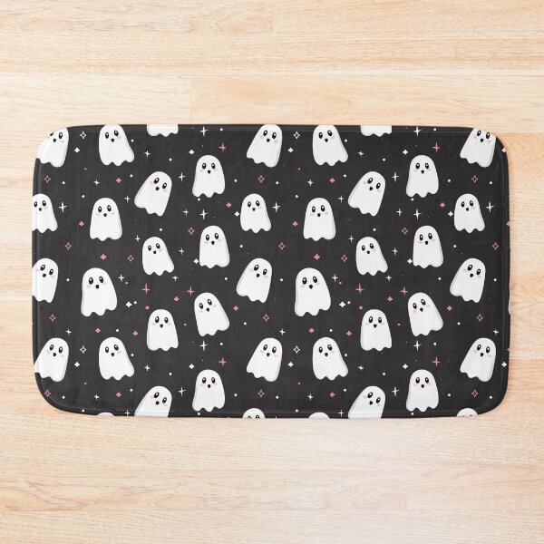Item preview, White, black and pink pattern of cute ghost kawaii spooky and adorable minimalism fashion outfit designed and sold by · GAMING SOUL ·.