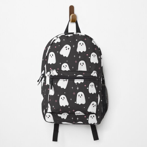 Item preview, White, black and pink pattern of cute ghost kawaii spooky and adorable minimalism fashion outfit designed and sold by · GAMING SOUL ·.
