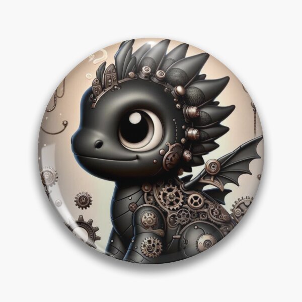 Item preview, Steampunk Black Dragon Lizard designed and sold by Sillytoe.