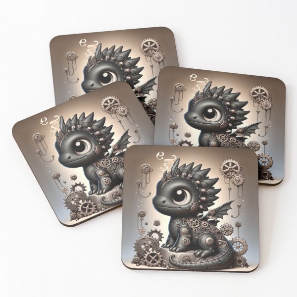 Item preview, Steampunk Black Dragon Lizard designed and sold by Sillytoe.
