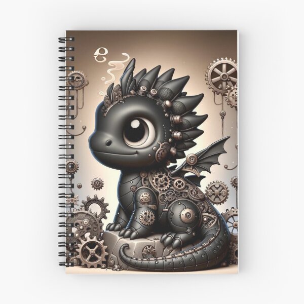 Item preview, Steampunk Black Dragon Lizard designed and sold by Sillytoe.
