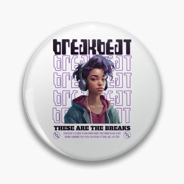 Item preview, BREAKBEAT  - Headphone Girl (black)  designed and sold by Discothreadz.