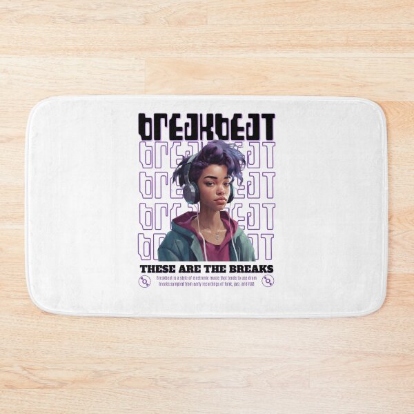 Item preview, BREAKBEAT  - Headphone Girl (black)  designed and sold by Discothreadz.