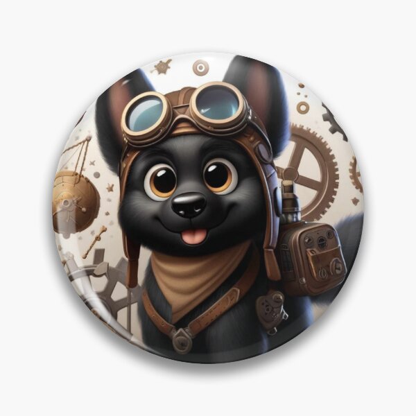 Item preview, Steampunk Black German Shepherd designed and sold by Sillytoe.