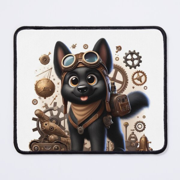Item preview, Steampunk Black German Shepherd designed and sold by Sillytoe.