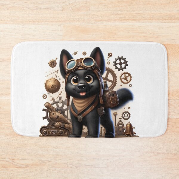 Item preview, Steampunk Black German Shepherd designed and sold by Sillytoe.