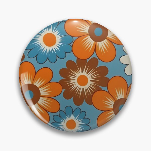 Item preview, Groovy 70s Vintage Retro Floral, Flowers designed and sold by saloui.