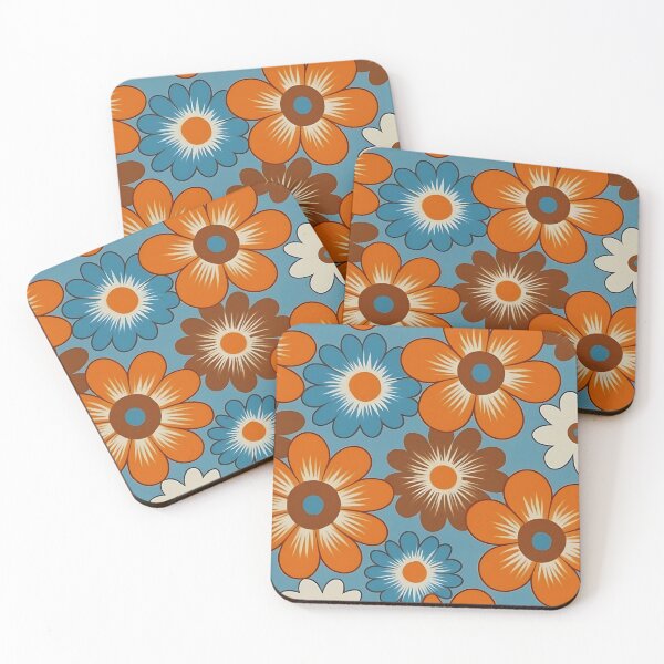 Item preview, Groovy 70s Vintage Retro Floral, Flowers designed and sold by saloui.