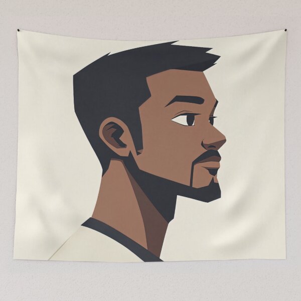 Item preview, Gabonese man, portrait | Anime style designed and sold by ComicsFactory.