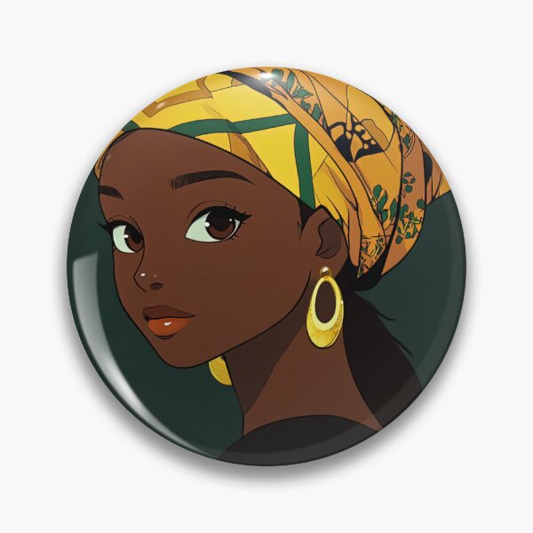 Item preview, Gabonese woman | Anime style designed and sold by ComicsFactory.