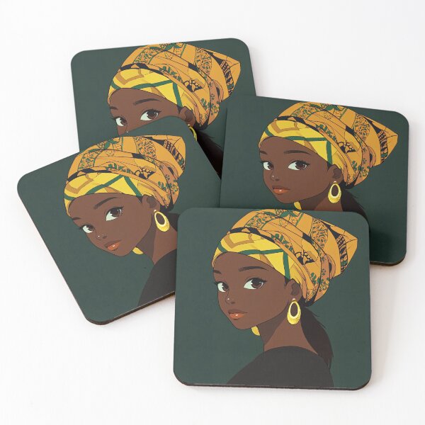 Item preview, Gabonese woman | Anime style designed and sold by ComicsFactory.