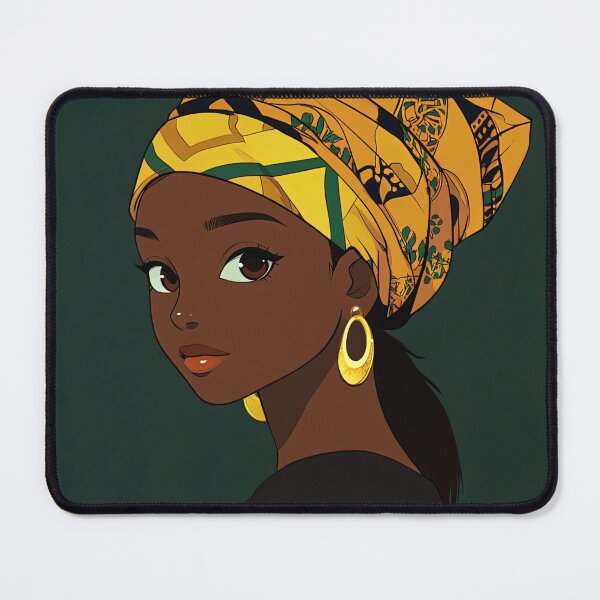 Item preview, Gabonese woman | Anime style designed and sold by ComicsFactory.