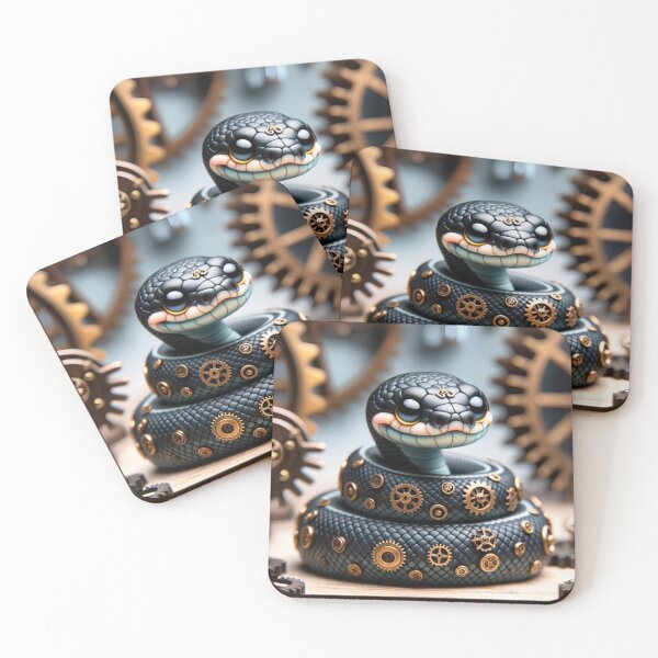 Item preview, Steampunk Black Pastel Ball Python designed and sold by Sillytoe.
