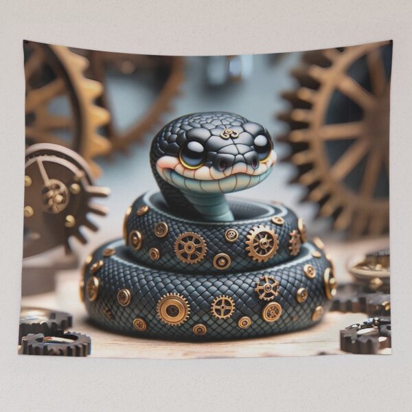 Item preview, Steampunk Black Pastel Ball Python designed and sold by Sillytoe.