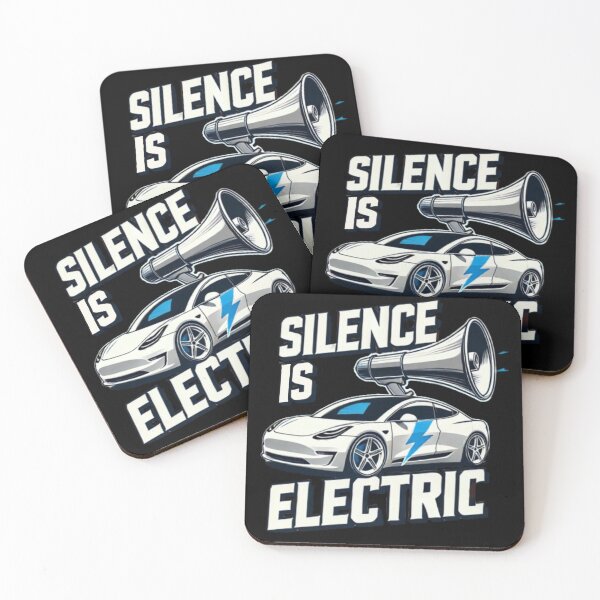 Item preview, Electric Car Art: Silence is Electric  designed and sold by SLSGraphix.